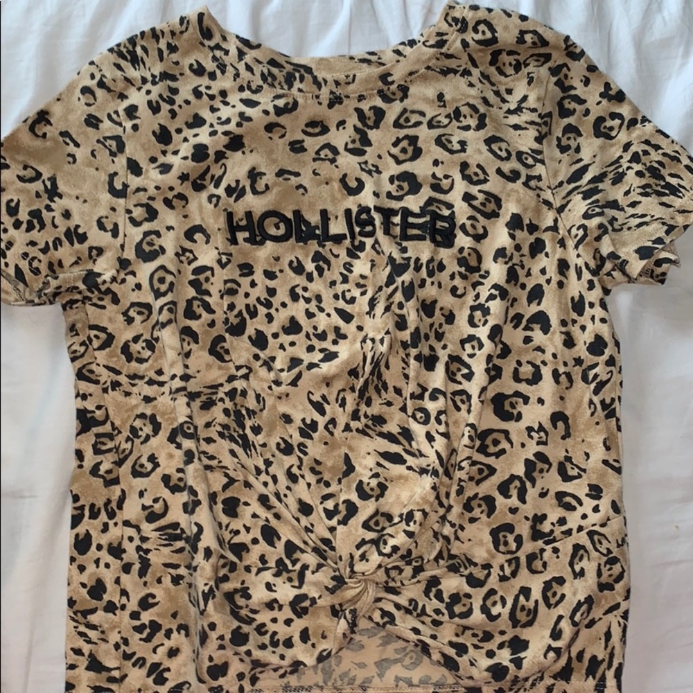 xs cheetah print tie t